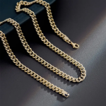 18k Classic Cuban Curb Chain — Yellow Gold - 1