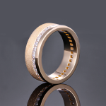 8mm Sandblasted Wide Eternity Band Ring