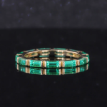 Baguette Full Eternity Band in Yellow Gold with Channel Set Stones
