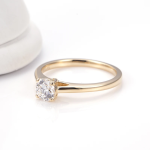 Classic Round Solitaire Ring in Yellow Gold