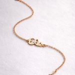 18k Gold Custom Name Bracelet with Cursive Script Pendant