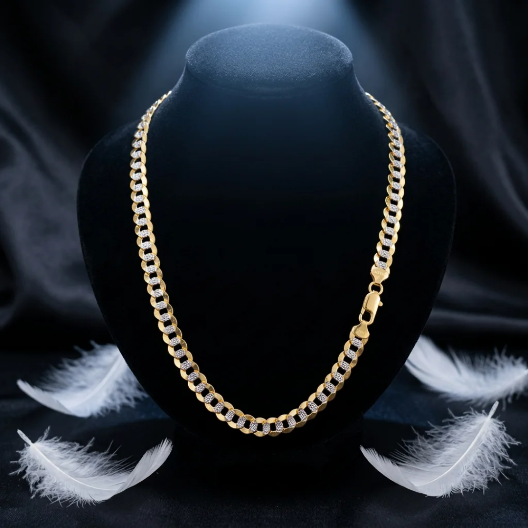 Diamond Cut Cuban Link Chain Diamond Cut Cuban Link Chain with Polished Links