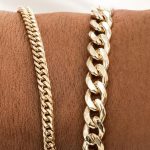 Gold Cuban Link & Franco Bracelet Set