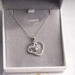 Infinity Heart Moissanite Pendant Necklace