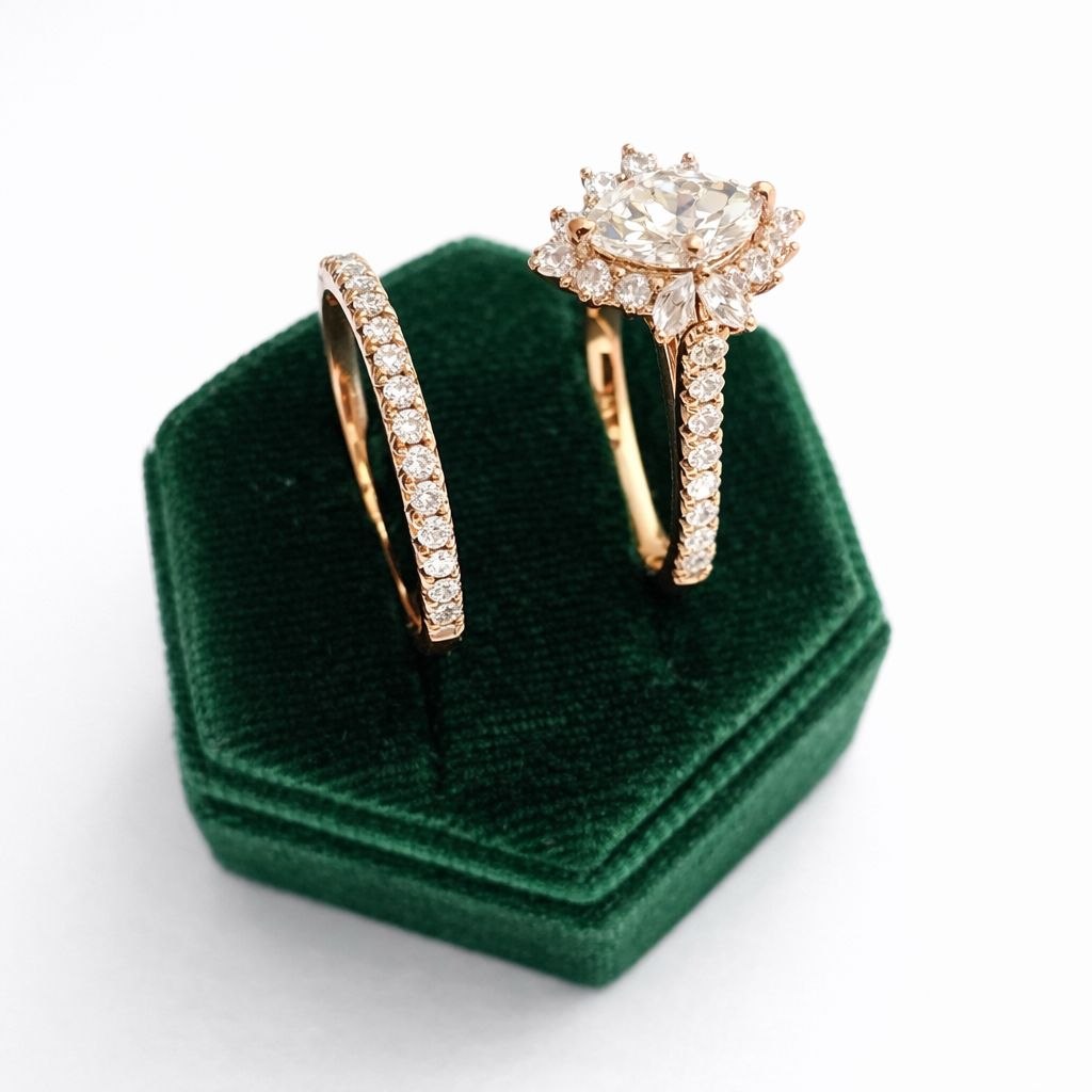 Luxury Marquise Cubic Zirconia Ring Set-2