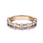 Round Cut Half Eternity Band
