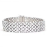Wide Iced Out Pave Bracelet