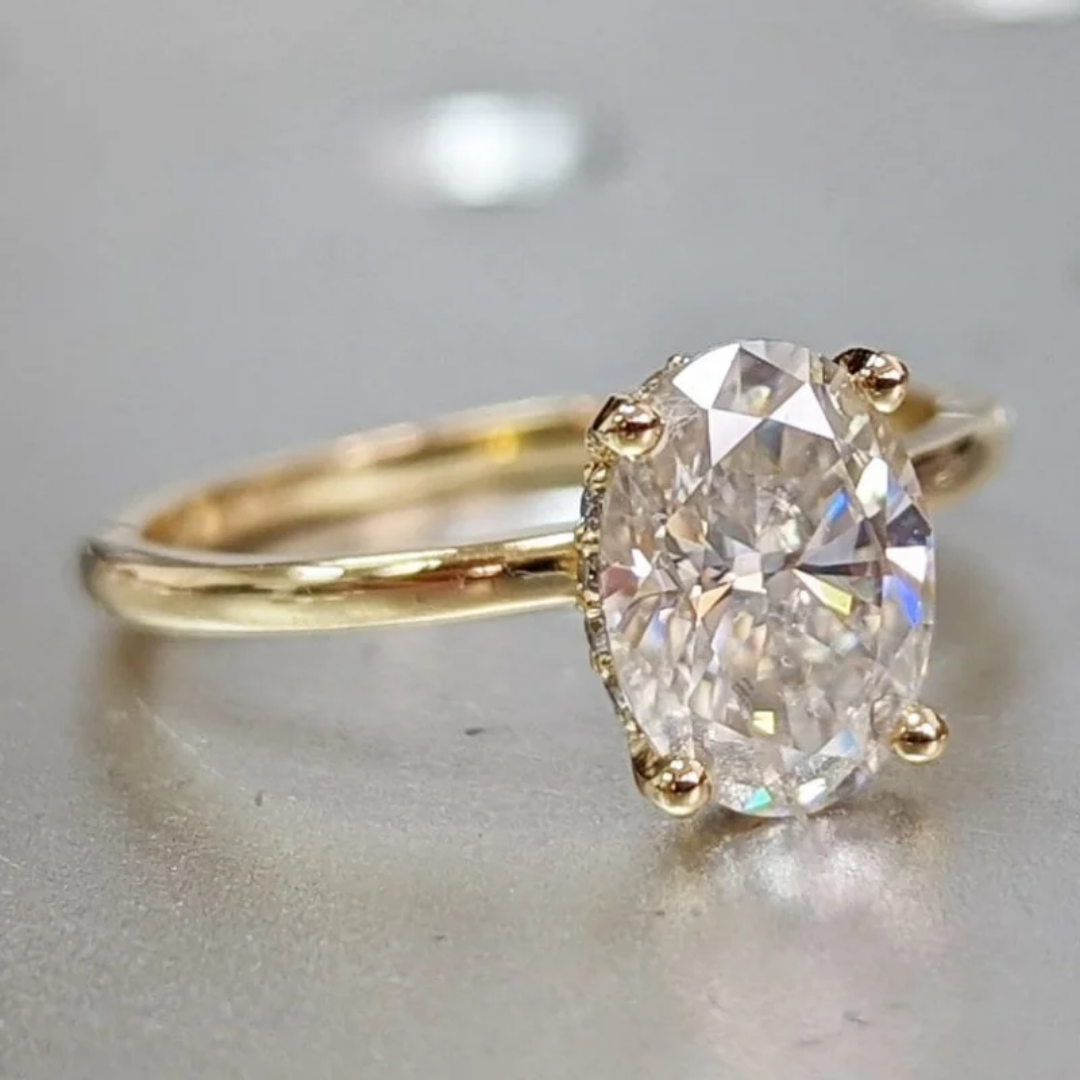 Pear Cut Solitaire Ring-2 Pear Cut Solitaire Ring in Yellow Gold